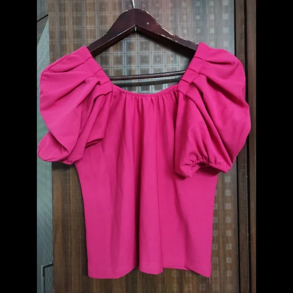 Pink puffed sleeve top - Picture 6 of 6